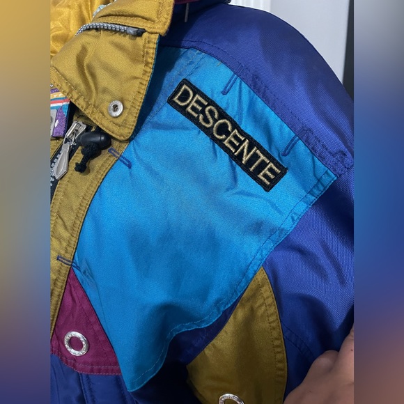 Excellent condition like new! Vintage DESCENTE Ski Jacket Multicolor Large sfh - Picture 4 of 6